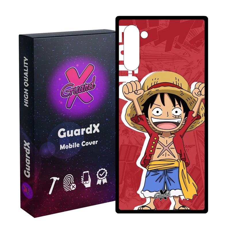 کاور گارد ایکس طرح One Piece Luffy Anime مدل Glass10470 مناسب برای گوشی موبایل سامسونگ Galaxy Note 10