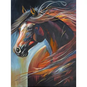 تابلو نقاشی رنگ روغن طرح اسب مدرن