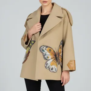 پالتو زنانه گره استایل مدل پروانه