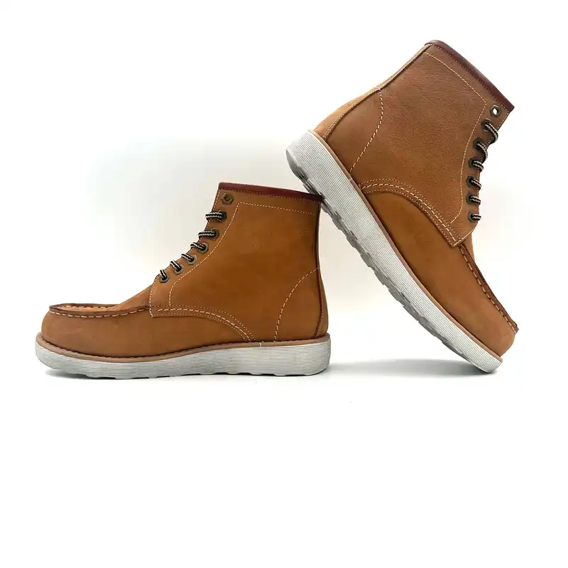 بوت مردانه چرم میخچی مدل F720 رنگ عسلی