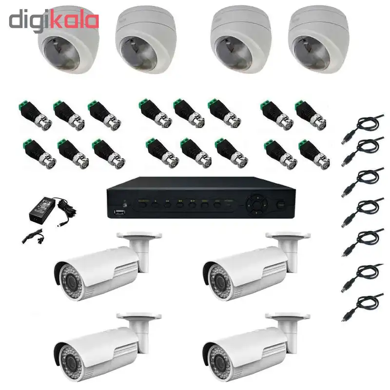 پک سیستم امنیتی نظارتی دوربین مداربسته SX8008A