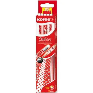 مداد مشکی کورس مدل Grafitos Red and White - بسته 12 عددی