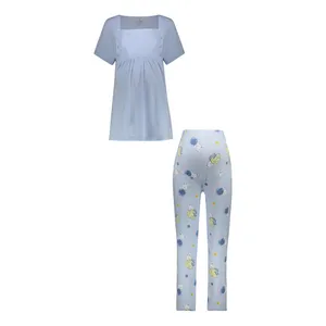 ست تی شرت و شلوار بارداری ناربن مدل ساناز 3861