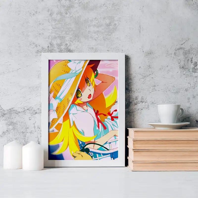 تابلو خندالو مدل شینوبو اوشینو انیمه مونوگاتاری کد 16220