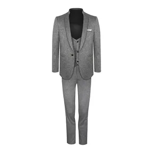 ست کت و شلوار و جلیقه مردانه مدل ملانژ S-59