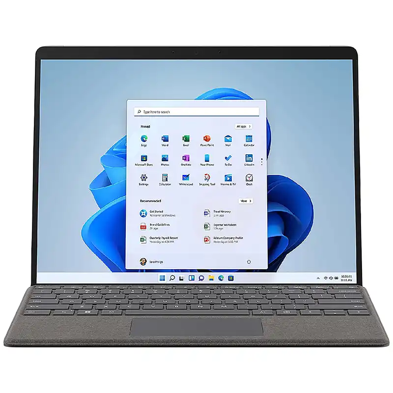 تبلت مایکروسافت مدل Surface Pro 8 ظرفیت 256 گیگابایت و رم 16 گیگابایت به همراه کیبورد