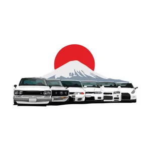 استیکر لپ تاپ طرح ماشین ژاپنی کد 1201