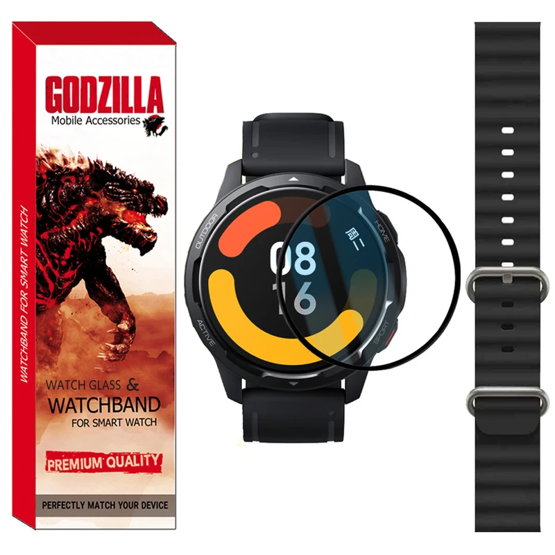 محافظ صفحه نمایش گودزیلا مدل GS-Ocean مناسب برای ساعت هوشمند شیائومی Mi Watch Color به همراه بند