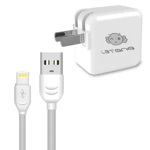 شارژر دیواری لیتانگ مدل LT-TZ-07 به همراه کابل تبدیل لایتنینگ