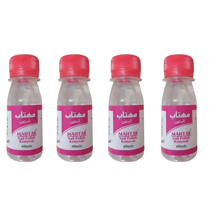 استون لاک پاک کن مهتاب مدل f105 حجم 60 میلی لیتر بسته 4 عددی