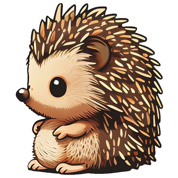 استیکر پارچه و لباس پاد آفرین طرح جوجه تیغی بامزه کد 5039