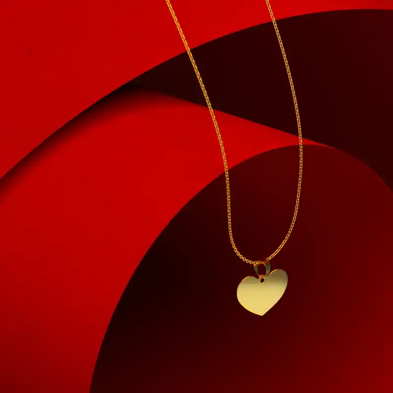 گردنبند طلا 18 عیار زنانه مدوپد مدل قلب کد E1019