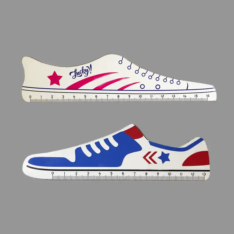 خط کش مدل کتونی فانتزی مجموعه 2 عددی