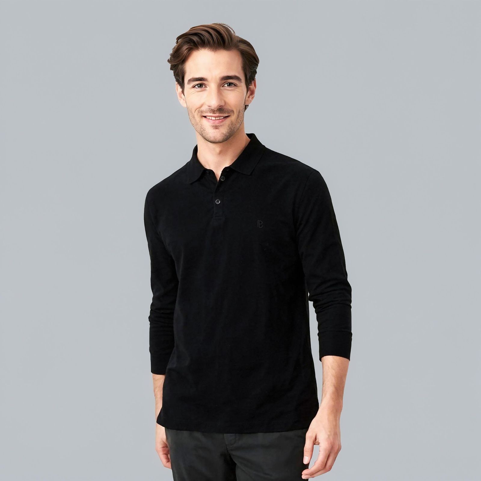 پولوشرت آستین بلند مردانه باینت مدل 395-1 - - 1