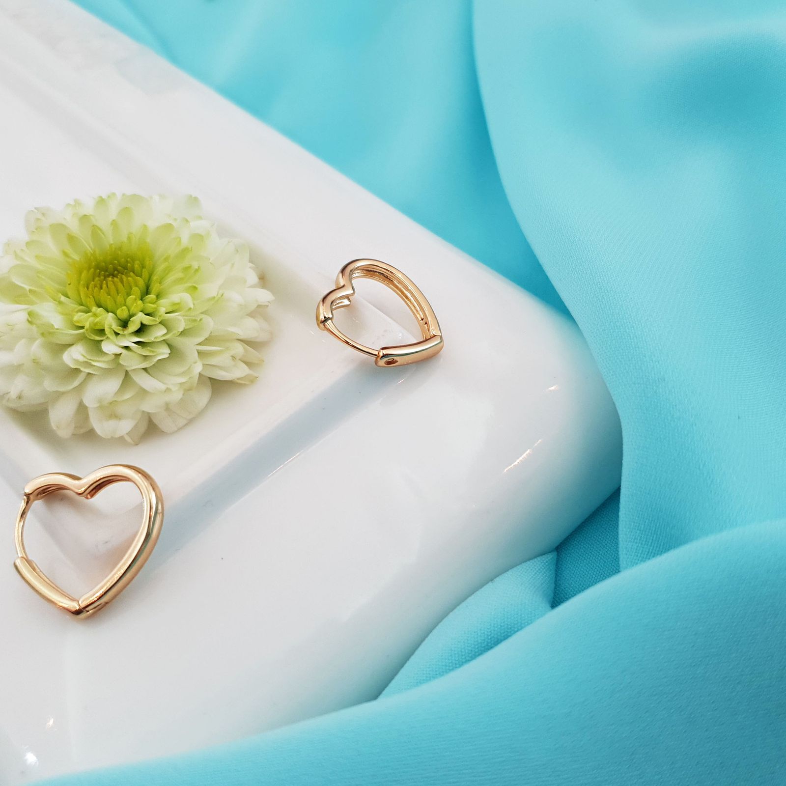 گوشواره زنانه ژوپینگ مدل قلب کد AAC-20 -  - 2