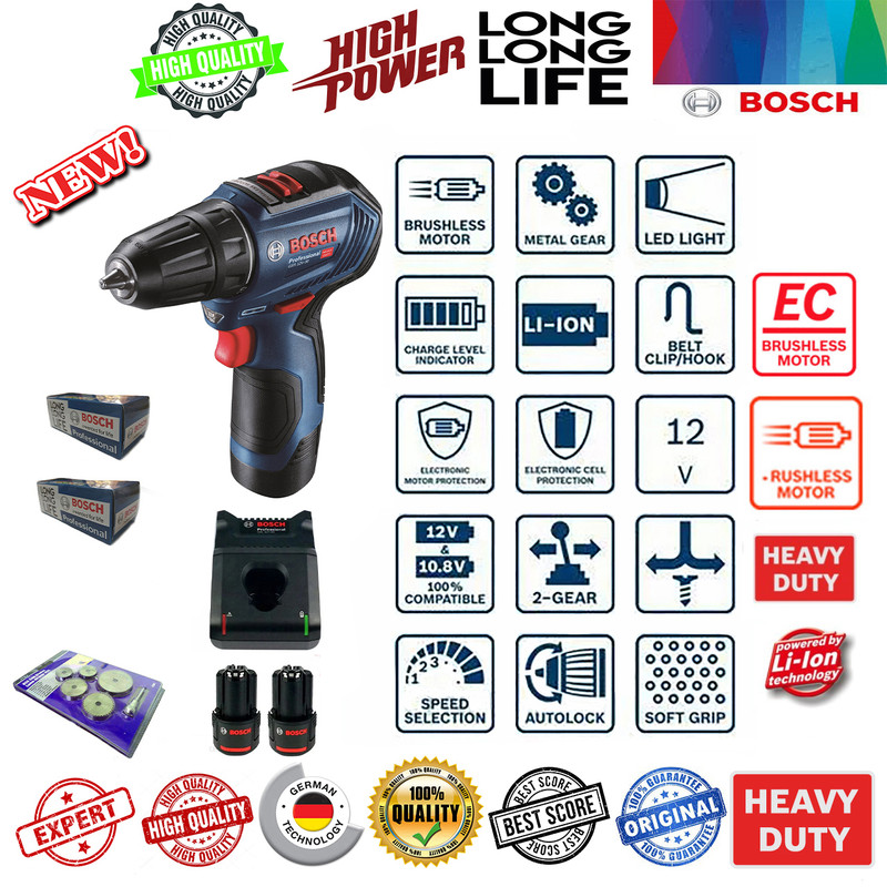 دریل شارژی بوش مدل 12 GSR 12 V30 Professional