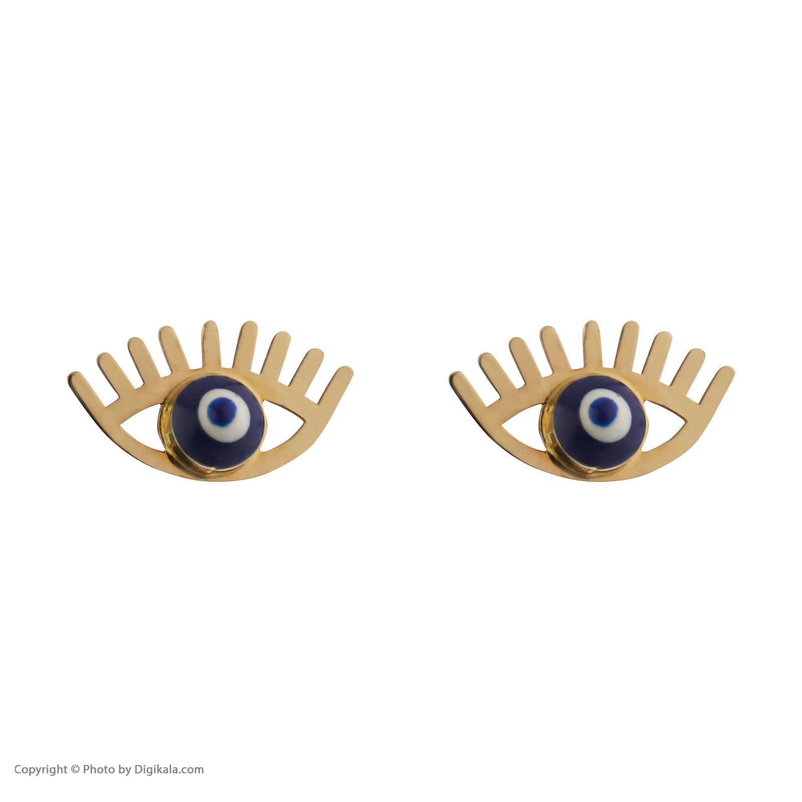 نیم ست طلا 18 عیار دخترانه مایا ماهک مدل MS0602 طرح چشم نظر - - 4