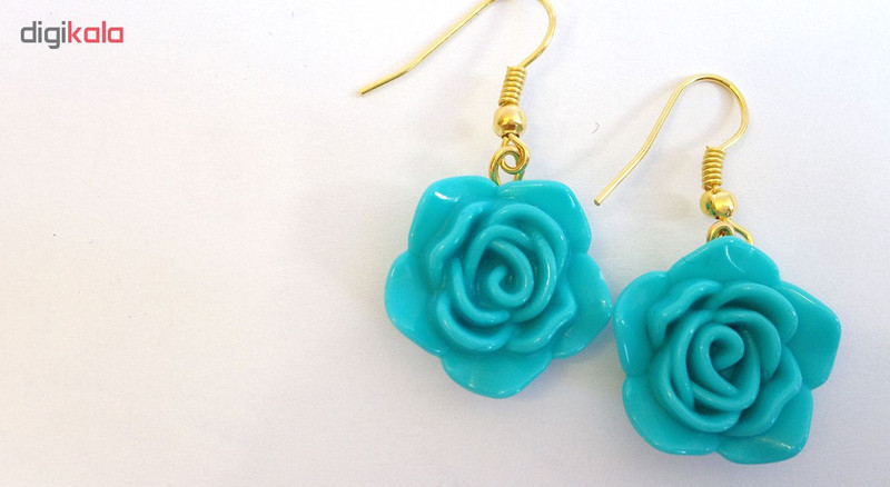 گوشواره دخترانه نمدیکا طرح گل طوسی