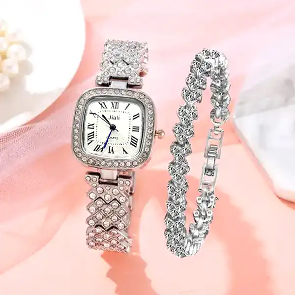 ساعت مچی عقربه ای زنانه جیالی مدل نگین کد 01