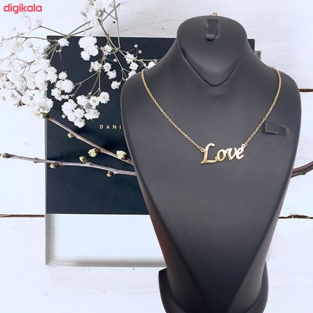 گردنبند نقره زنانه آی جواهر مدل Love main 1 3