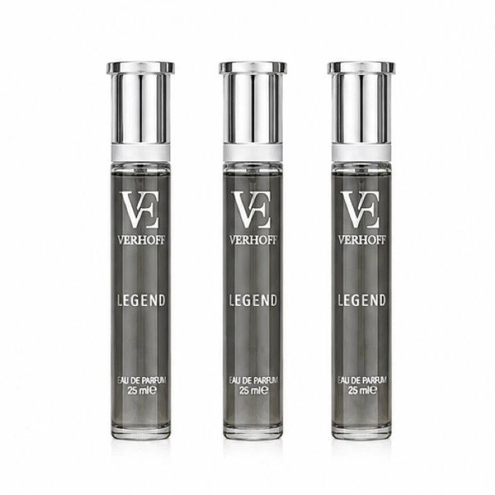 عطر جیبی مردانه ورهف مدل لجند با رایحه خنک حجم 25 میلی لیتر بسته 3 عددی