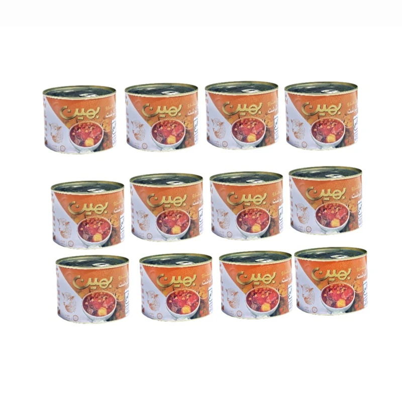 کنسرو آبگوشت بهین - 400 گرم بسته 12 عددی