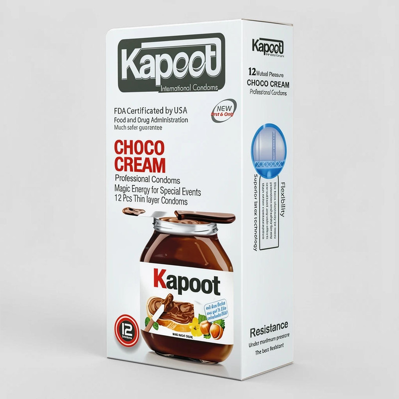 کاندوم تاخیری کاپوت مدل Choco cream بسته 12 عددی