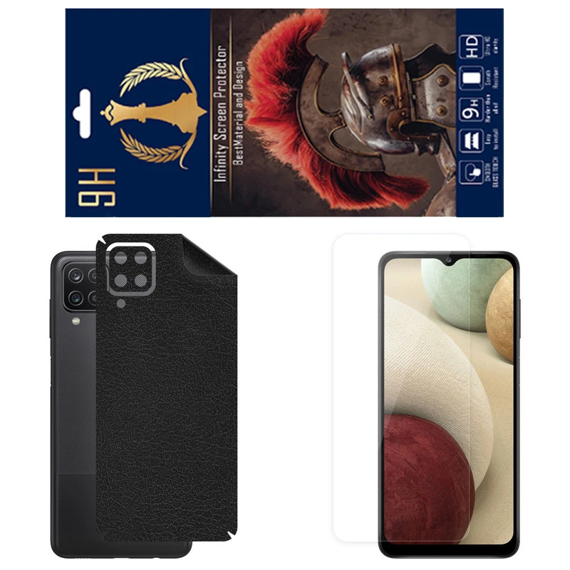 برچسب پوششی اینفینیتی مدل CH مناسب برای گوشی موبایل سامسونگ Galaxy A12 Nacho به همراه محافظ صفحه نمایش