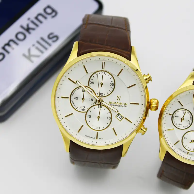 ست ساعت مچی عقربه ای زنانه و مردانه رومانسون مدل 83118L