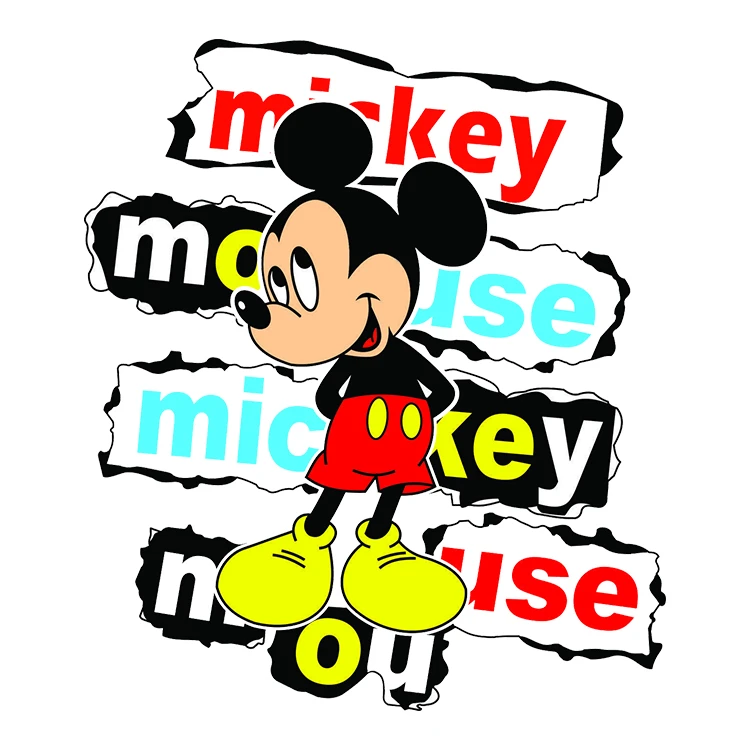 استیکر پارچه و لباس پاد آفرین مدل کارتونی میکی موس کد S2576
