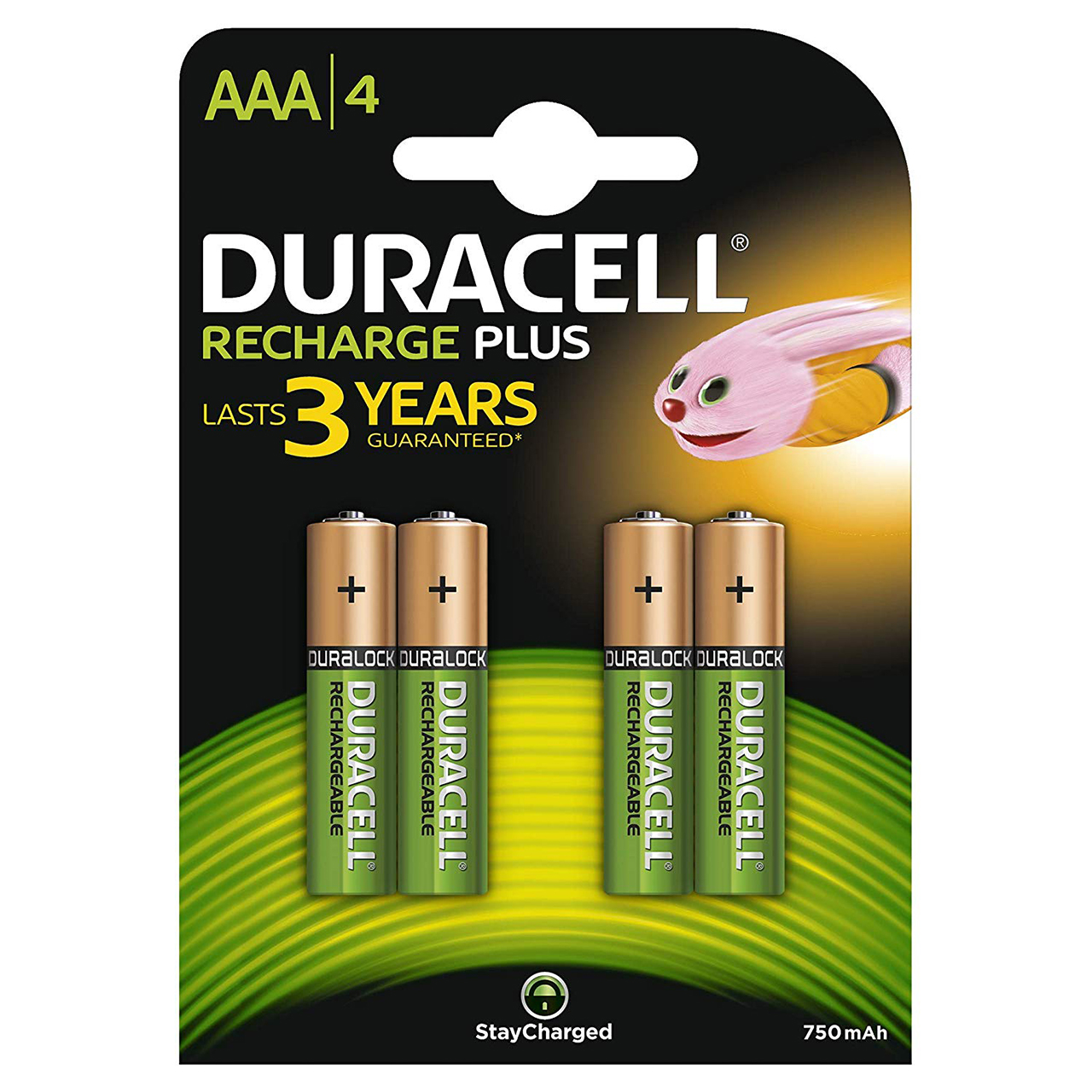 باتری نیم قلمی قابل شارژ دوراسل مدل Recharge Plus بسته 4 عددی