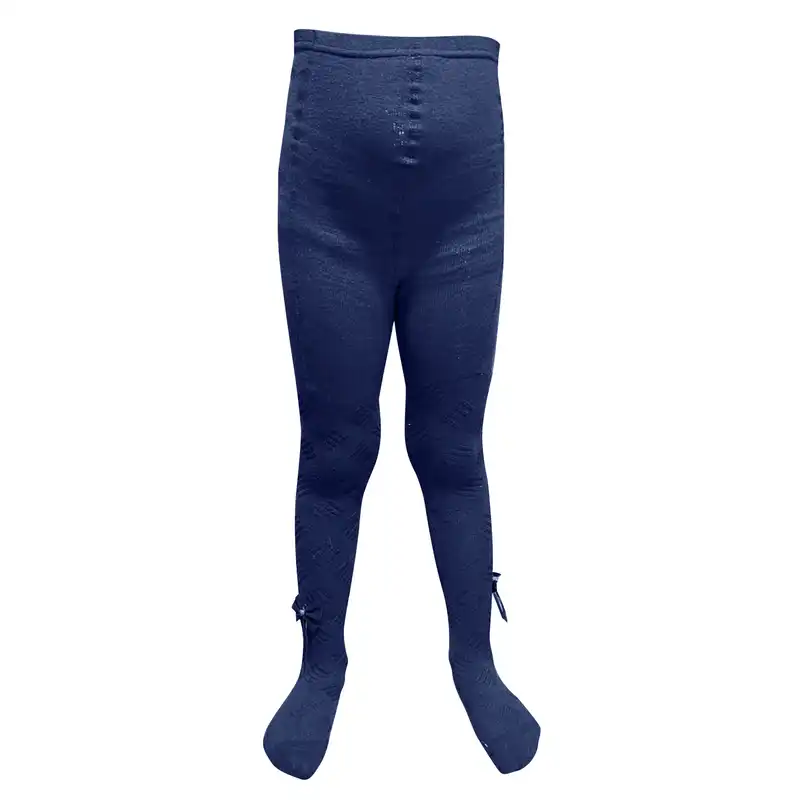 جوراب شلواری دخترانه تن پوش هنگامه مدل پاپیون رنگ سرمه ای