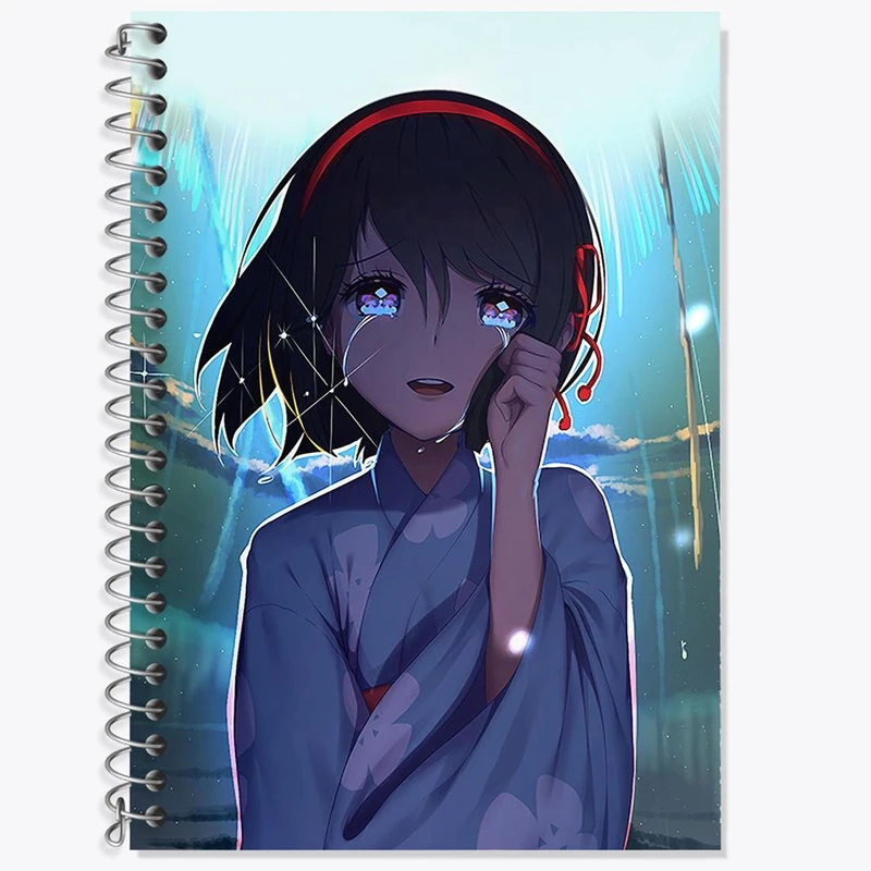 دفتر لغت 50 برگ خندالو مدل میتسویا میامیزو انیمه یورنیم Your Name کد 16271