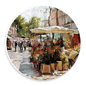  دیوارکوب طرح نقاشی بازار گل مدل wtb1069