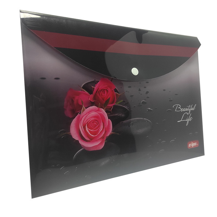 پوشه دکمه دار کلیپس طرح beautiful life2