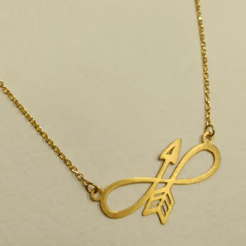 گردنبند طلا 18 عیار زنانه مدل بینهایت