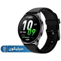 ساعت هوشمند امیزفیت مدل Pop 3R دارای قابلیت های صفحه نمایش رنگی، صفحه نمایش لمسی، کنترل موسیقی (Music Player)، کنترل سطح اکسیژن خون، قابلیت مکالمه از طریق بلوتوث بند سیلیکون