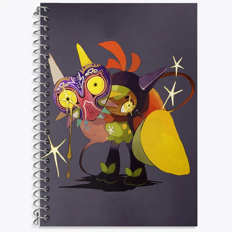 دفتر زبان 50 برگ خندالو مدل سه خط طرح بازی پوکمون (pokemon) کد 32747