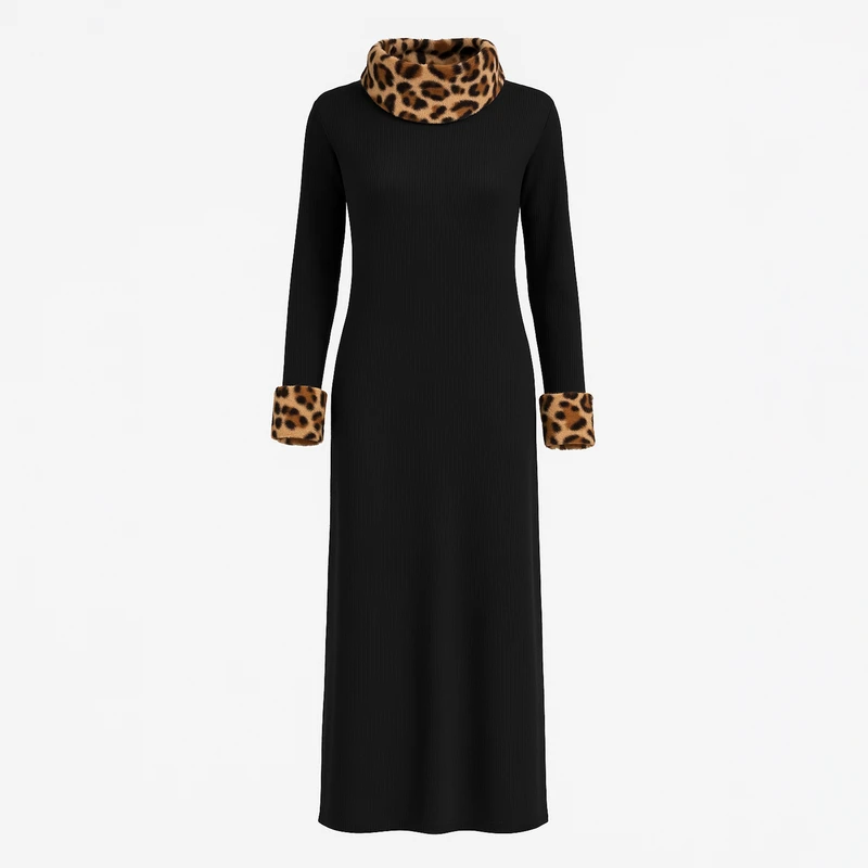 پیراهن یقه ایستاده زنانه مدل Panthera کد 4108