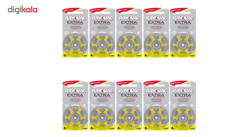 باتری سمعک ریوواک کد 10 بسته 60 عددی