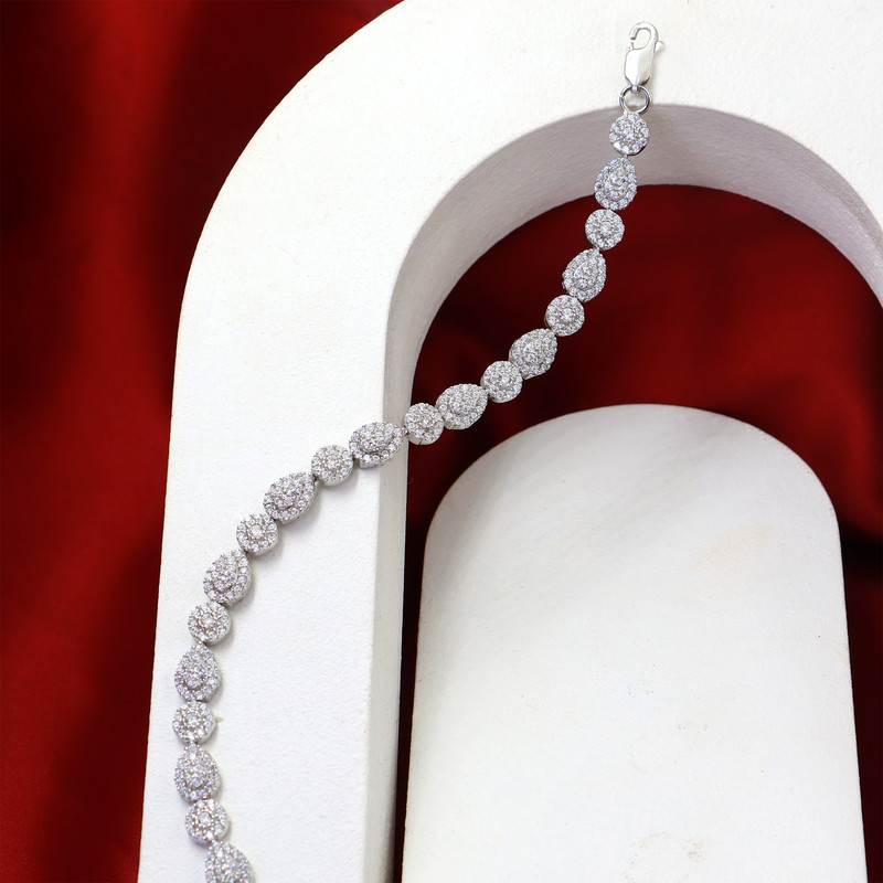 دستبند نقره زنانه جی تی ای مدل جی لوکس