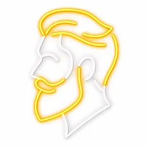 تابلو نئون فلکسی طرح پیرایش مردانه کد 104