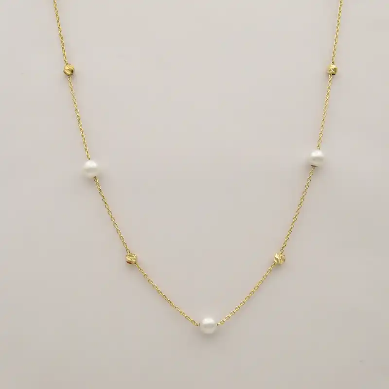 گردنبند طلا 18 عیار زنانه کاپانی کد KN047