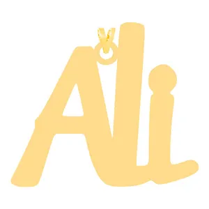 آویز گردنبند طلا 18 عیار زنانه الن نار مدل طرح علي ELN30522