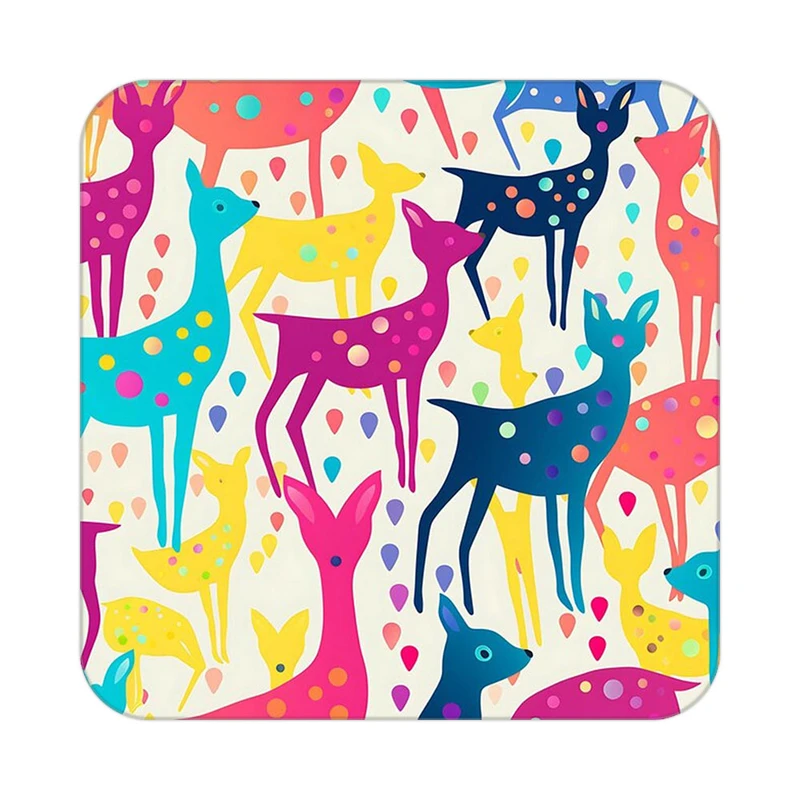 زیر لیوانی کاکتی طرح حیوانات رنگی مدل mp25441