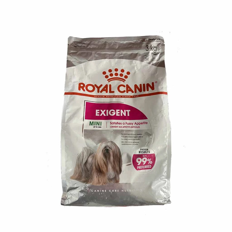 غذا خشک سگ رویال کنین مدل mini exigent وزن 3 کیلوگرم