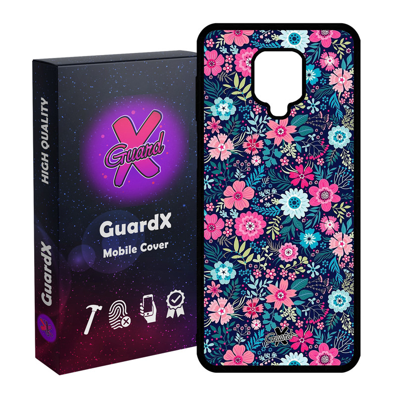 کاور گارد ایکس طرح Flower مدل Glass10210 مناسب برای گوشی موبایل شیائومی Redmi Note 9S / Note 9 Pro / Note 9 Pro Max