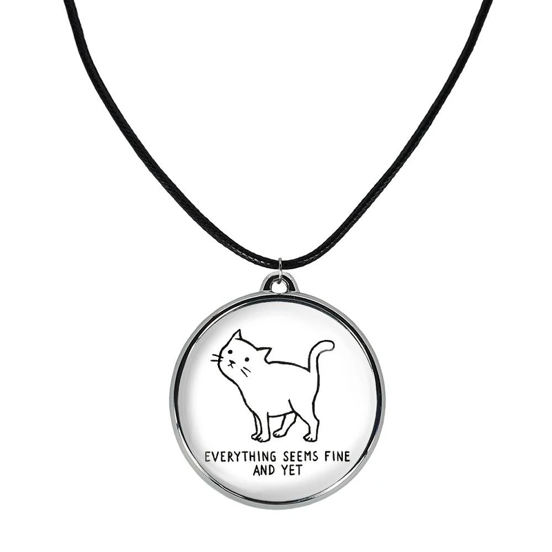 گردنبند خندالو مدل گربه ناراحت کد 2932129322