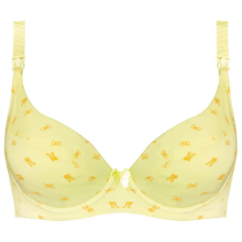 سوتین شیردهی مدل فنر دار کد 3808 رنگ زرد