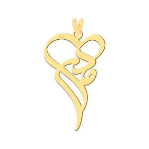آویز گردنبند طلا 18 عیار زنانه کرابو طرح مادر مدل Kr3437